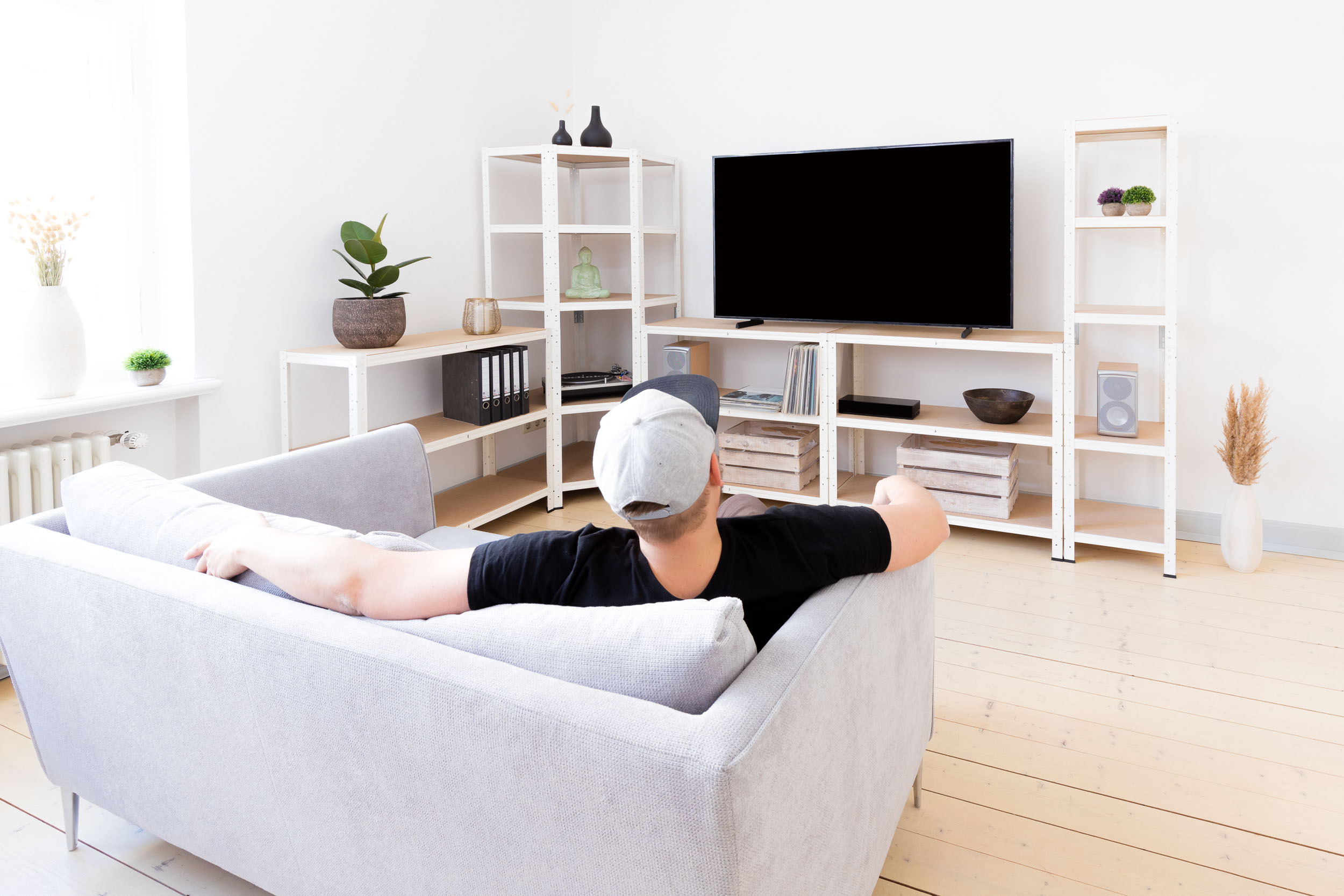 Policové regály v zostave